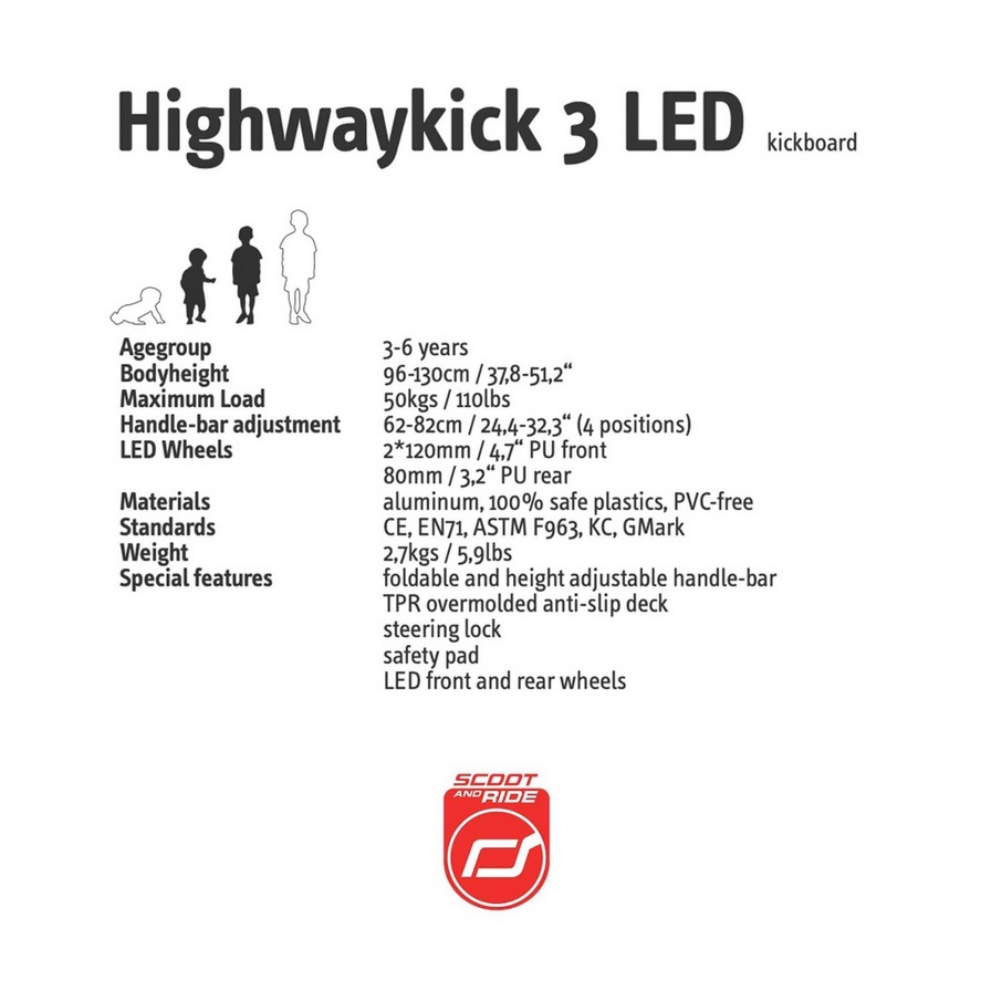 Scoot and Ride Highway Kick 3 Scooter - Sepeda Skuter Anak Skooter Scoot Baby Pedal Kids Toddler Balita Mainan Roda Hadiah Ulang Tahun