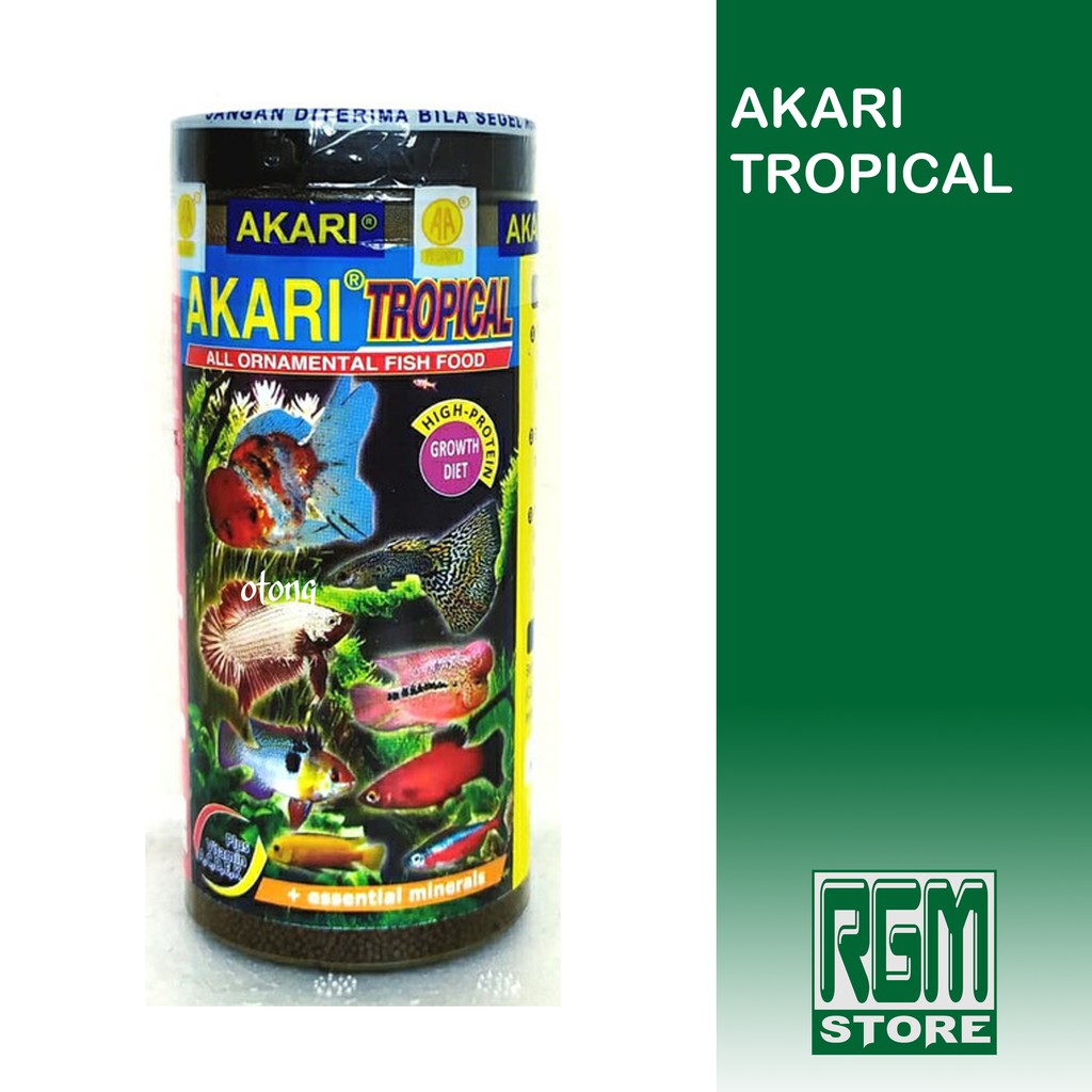 akari TROPICAL makanan pakan pelet ikan hias kecil aquarium