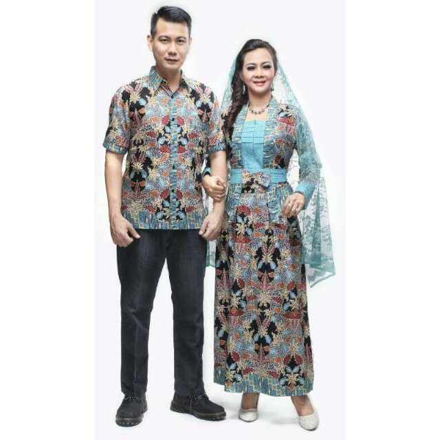SGdona Gamis batik couple allsize/ jumbo/ extra jumbo kombinasi brokat seragam baju anak