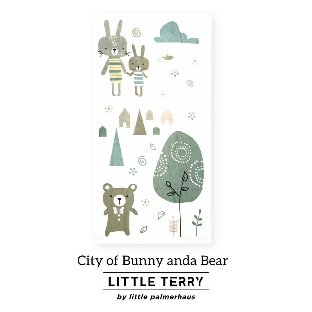 Handuk bayi anak Little Palmer Terry by Palmerhaus katun premium bahan menyerap 50x100cm Makassar-City of Bunny