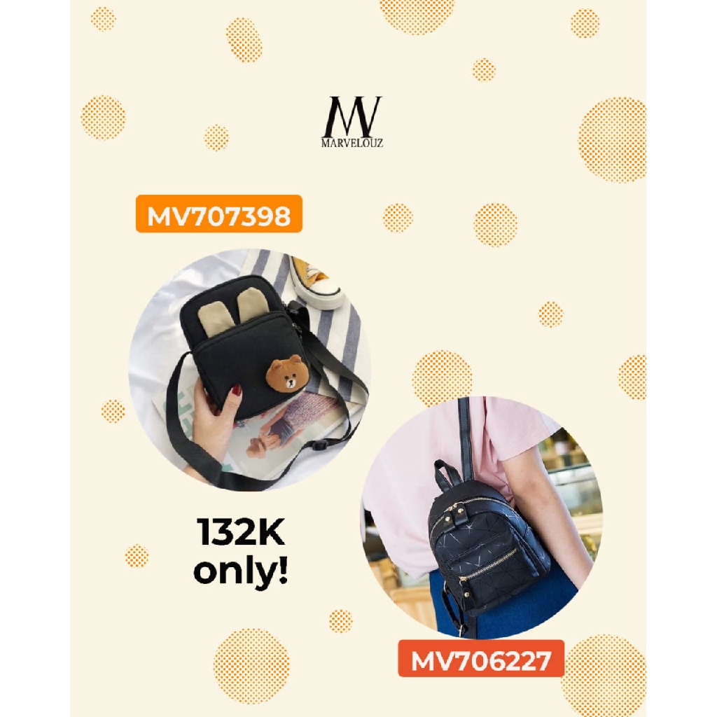 MV_Marvelouz Paket bundling MV707398 MV706227  selempang wanita tas import/Batam 1kg bisa 2 tas