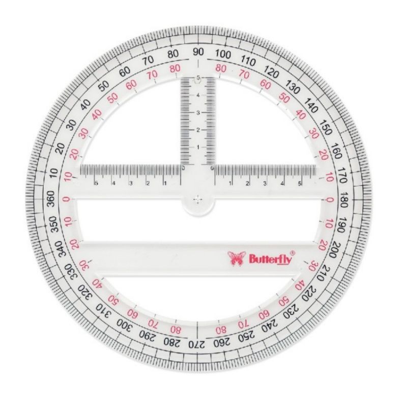 

Busur Derajat Butterfly 360/20cm - Penggaris Busur