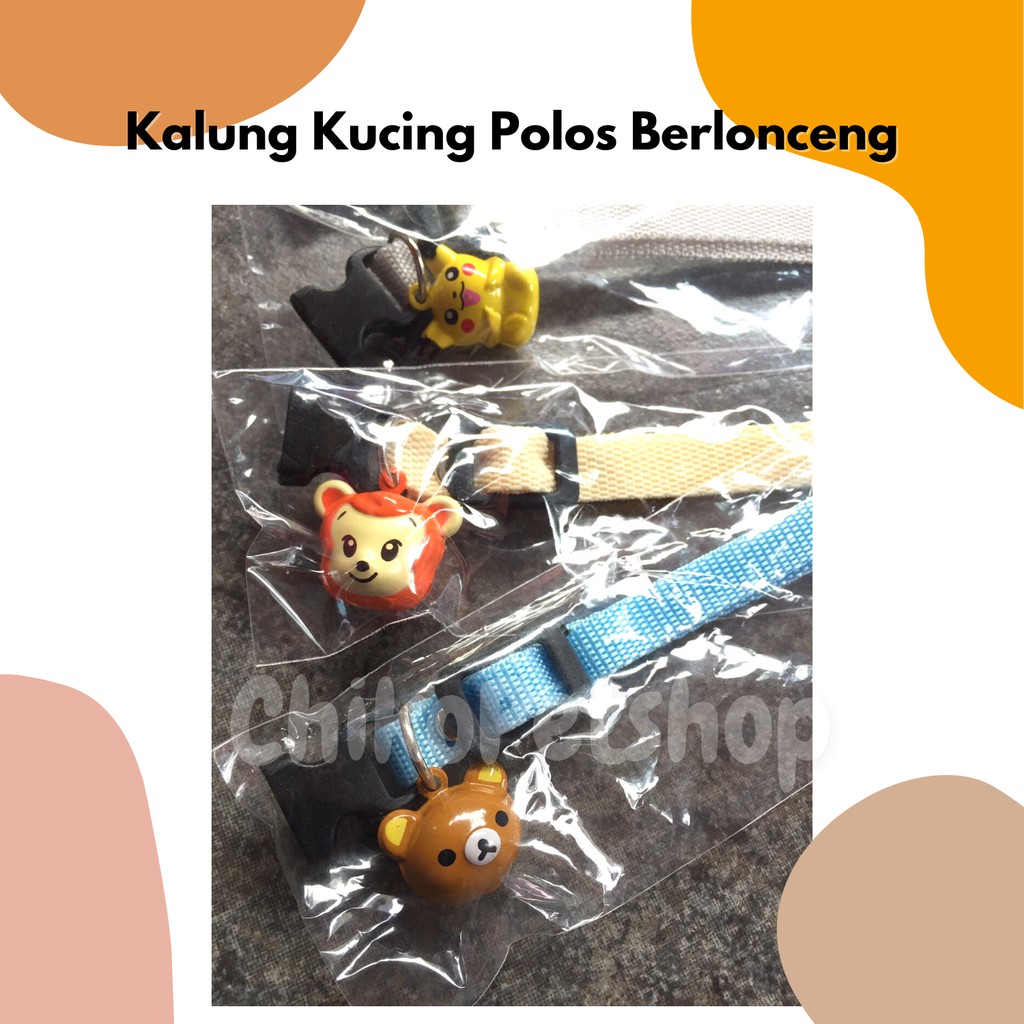 KALUNG KUCING POLOS [BERLONCENG KARAKTER]