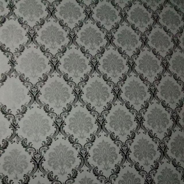 Home Wallpaper - Wallpaper Dinding Sticker Motif Batik Biru Ukuran 45cm X 10m