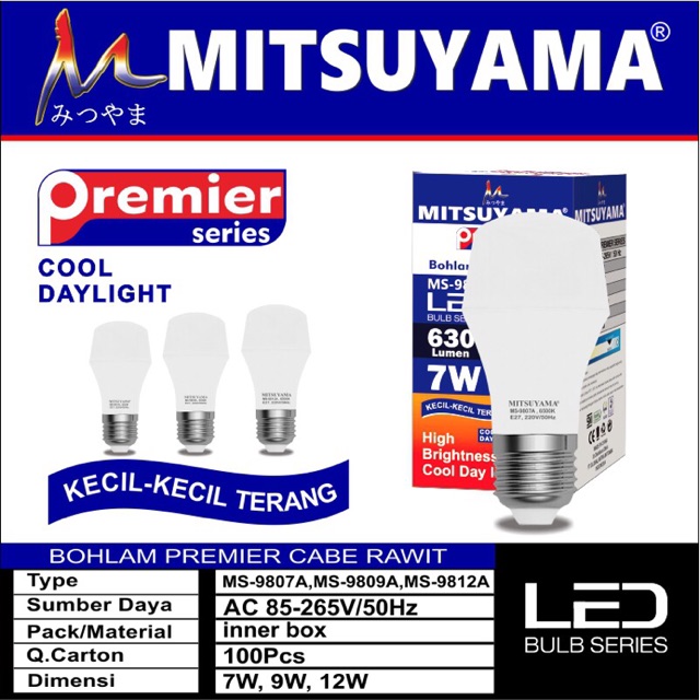 Bohlam Premier Cabe Rawit 7-12Watt MS-98A Mitsuyama