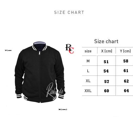 Jaket Baseball Varsity Pria & Wanita Nevada (Zipper) /Sweater/Bomber/Hoodie.