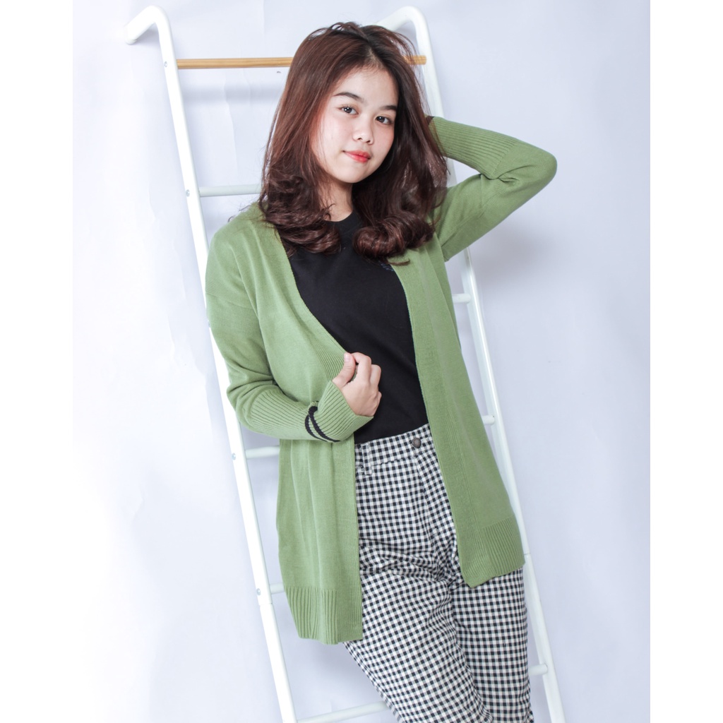 ZAHRA - Cardigan Wanita Rajut Halus Long Cardigan PRAYA Cardy Oversize