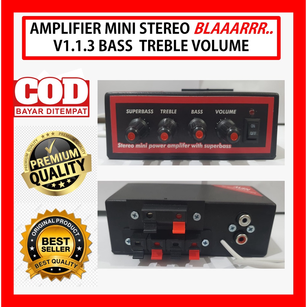 Terjangkau Power Amplifier  No 13 Mini Bluetooth Stereo power audio Ampli mini