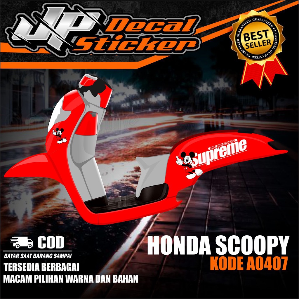 STRIPING SCOOPY VARIASI SUPREME BONUS LAMINASI