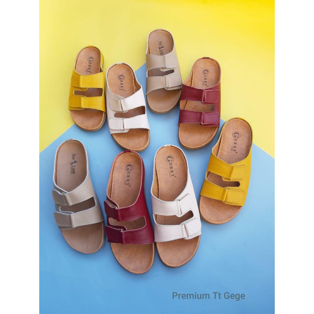  Bisa bayar ditempat COD SANDAL  KULIT  WANITA PREMIUM 