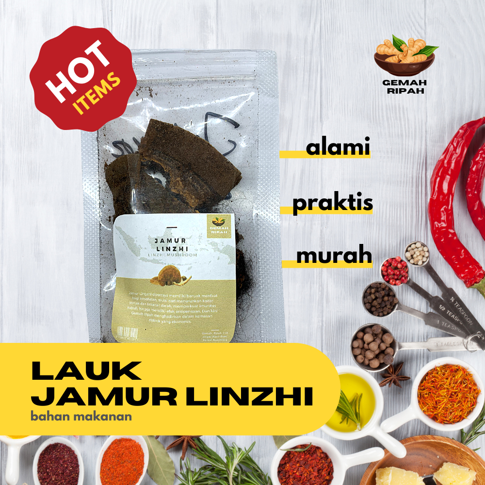 Jamur Lingzhi Kering Hitam Premium Jamur Enoki Halal Jamur Shitake Jamur Merang Kancing Jamur Tiram