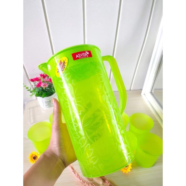 Asvita BPA Free Bahan Plastik Tebal / Teko Set Plastik