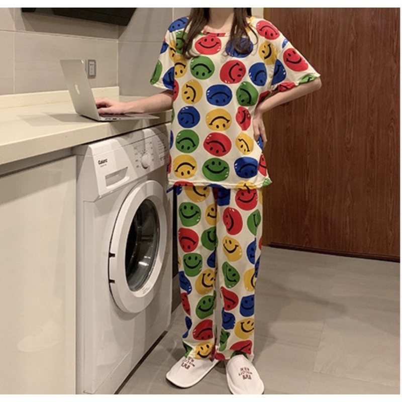 PIYAMA DEWASA WANITA KARAKTER BAHAN KATUN KAOS + CELANA PANJANG IMPORT KARTUN NEW! / BAJU TIDUR SETELAN IMPORT-3