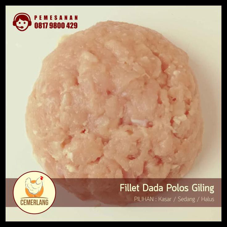 

HOT SALE Daging Ayam Giling (bagian dada polos) - Giling Kasar terjamin