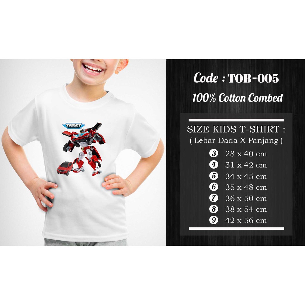 [FREE NAMA!!] Kaos Anak &amp; Family Tobot 100% COTTON PREMIUM