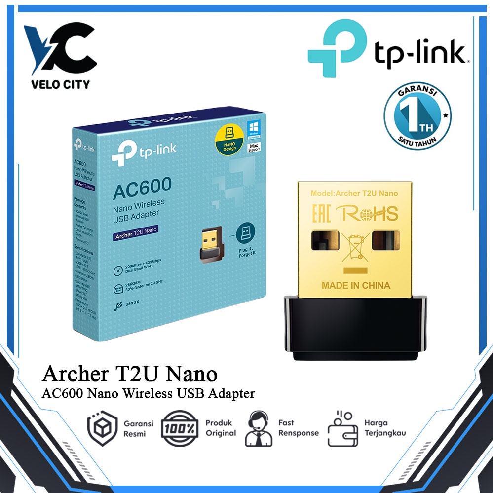 TP-LINK Archer T2U Nano AC600 Nano Wireless USB Adapter