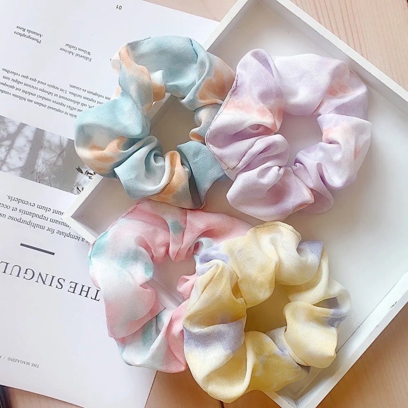 Ikat Rambut Simple / Paket Scrunchy Korea / Korean Scrunchies Set / Cepol Hijab-1
