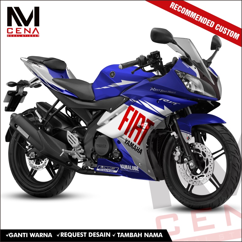 Decal Sticker Stiker Yamaha R15 V2 Full Body Custom Decal R15 V2 Motif FIAT
