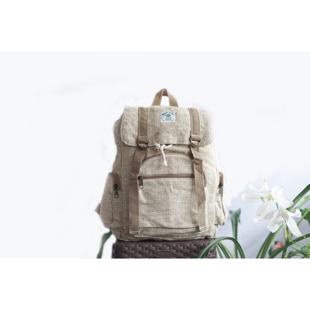 BACKPACK PURE HEMP - NATURAL HIMALAYAN