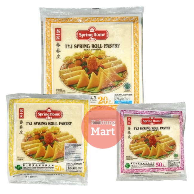 

TYJ SpringHome Spring Roll Pastry Kulit Lumpia Uk 5 / 6 / 8.5''