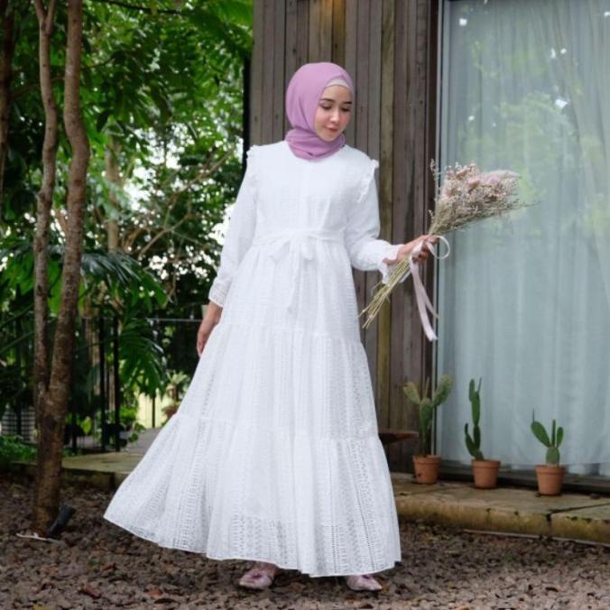 Gamis Brukat Dress Aisyah Kondangan Dress Terbaru Nadrilanmarket