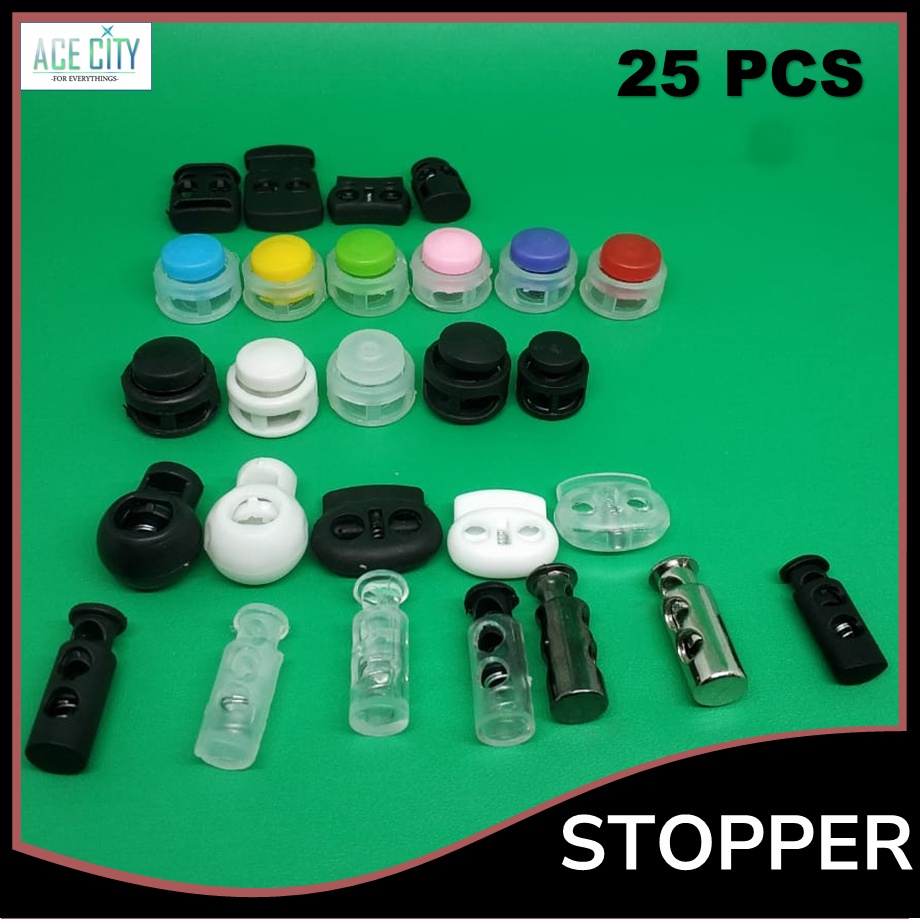 stopper botol bening/hitam/kecil/masker (25PCS)