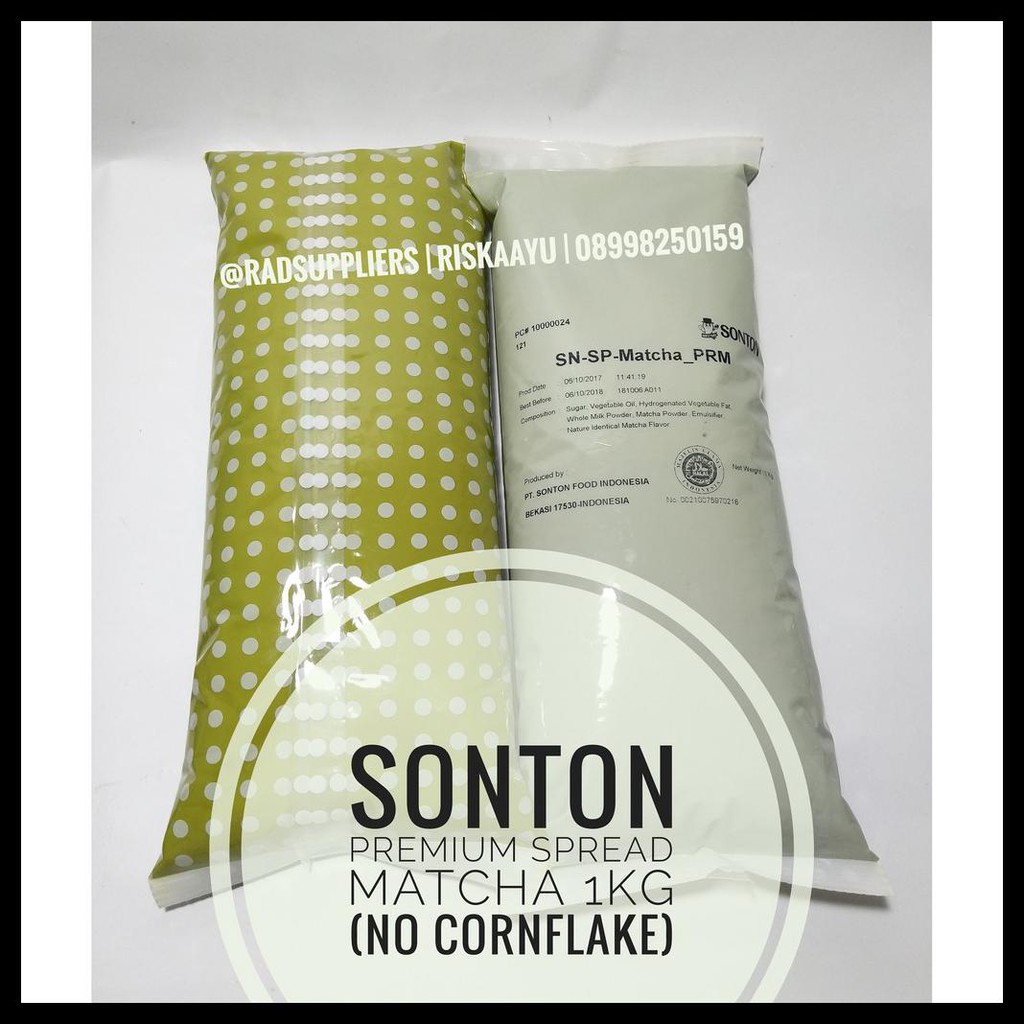 

Buy 1 Get 1 Sonton Premium Spread Matcha (Tanpa Cornflake) Kemasan 1Kg, Harga Terbaik, Bestseller