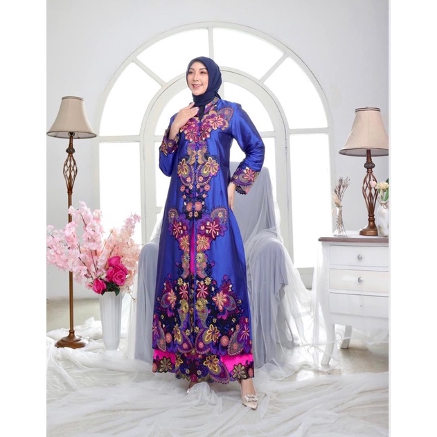 Gamis Set Rok Jom|Gamis Jumbo Ld120 Cm|Gamis Kondangan|Gamis brukat|Gamis Tile Dot|Gamis Brukat Tile