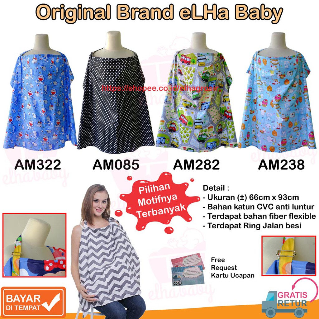 Perlengkapan Bayi Baru Lahir Celemek Menyusui Nursing Apron Apron Menyusui Melingkar Kado Lahiran