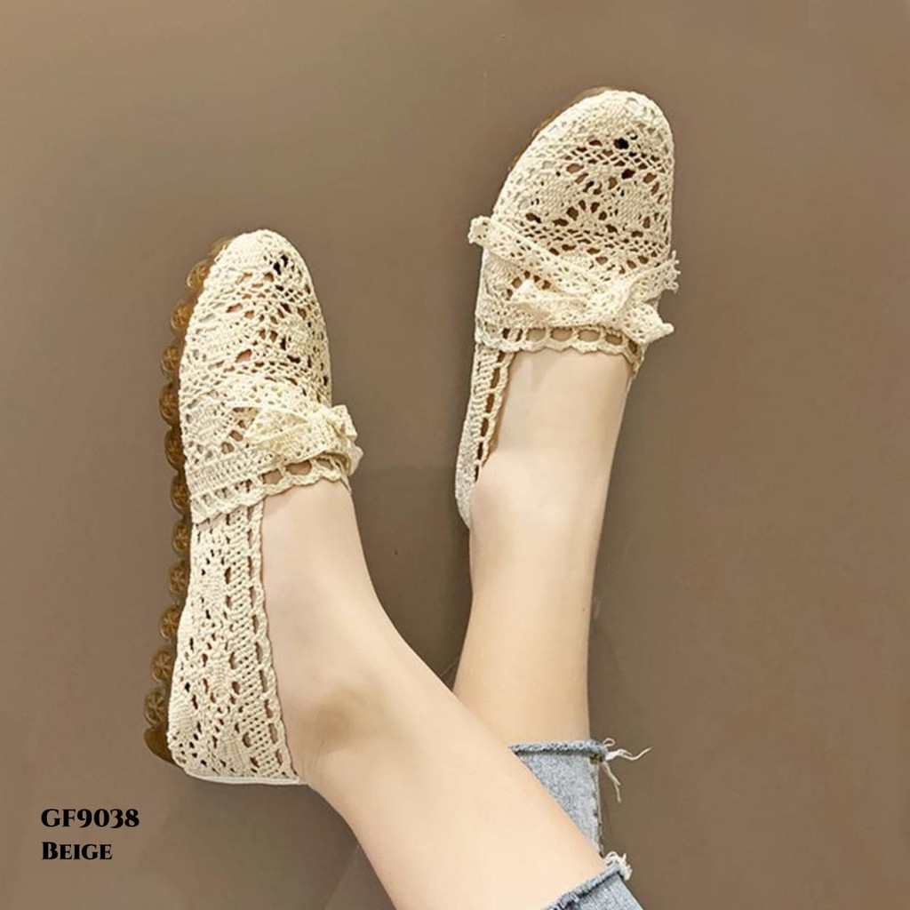 RESTOCK WYN SEPATU FLAT CASUAL BREATHABLE MESH WALKING GF9038