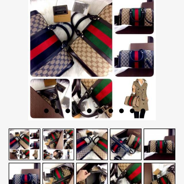 GUCCI Speedy Vintage Boston Bag SS19 sz 33x20x17cm #247205 QUALITY PLATINUM 1:1