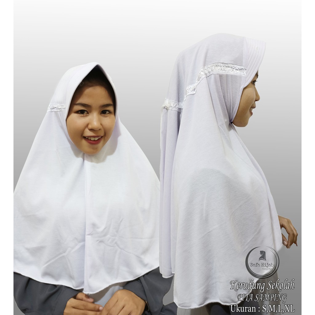 Kerudung Sekolah Serut Samping Kerudung Anak SD,SMP, SMA Safa Hijab