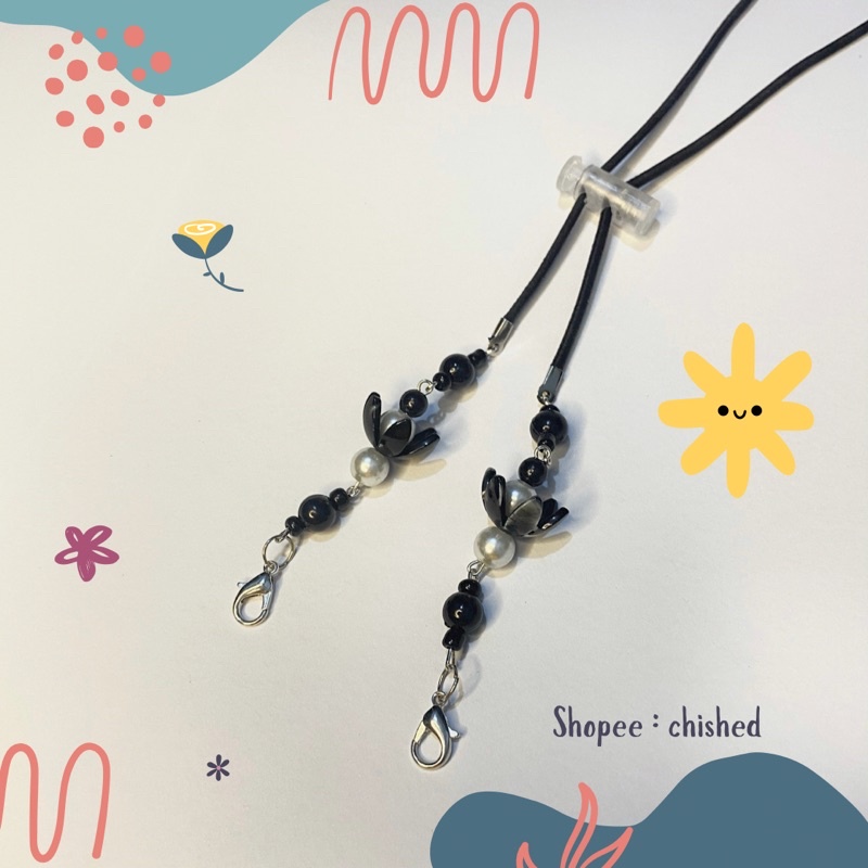 Konektor Masker Strap Mask 2in1 Mutiara Kristal-KSM 40