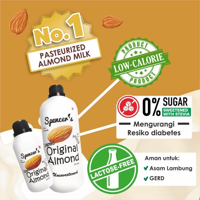 

[BELI 2 GRATIS 1] SPENCER'S Almond Milk / Susu Almond 1 Liter