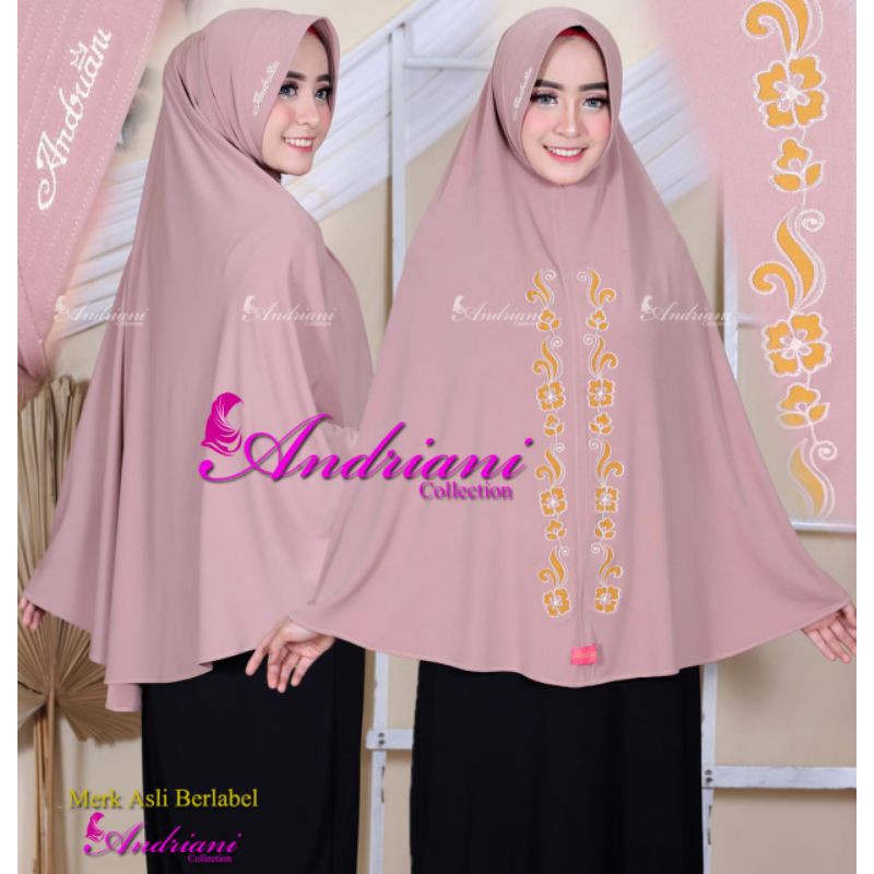 Andriani Hijab Pad Antem Bordir XL Standar Jersey Super