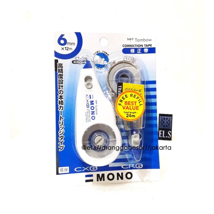 

Gaya Tombow Correction Tape 6 Mm + Refill - Tip-Ex Diskon