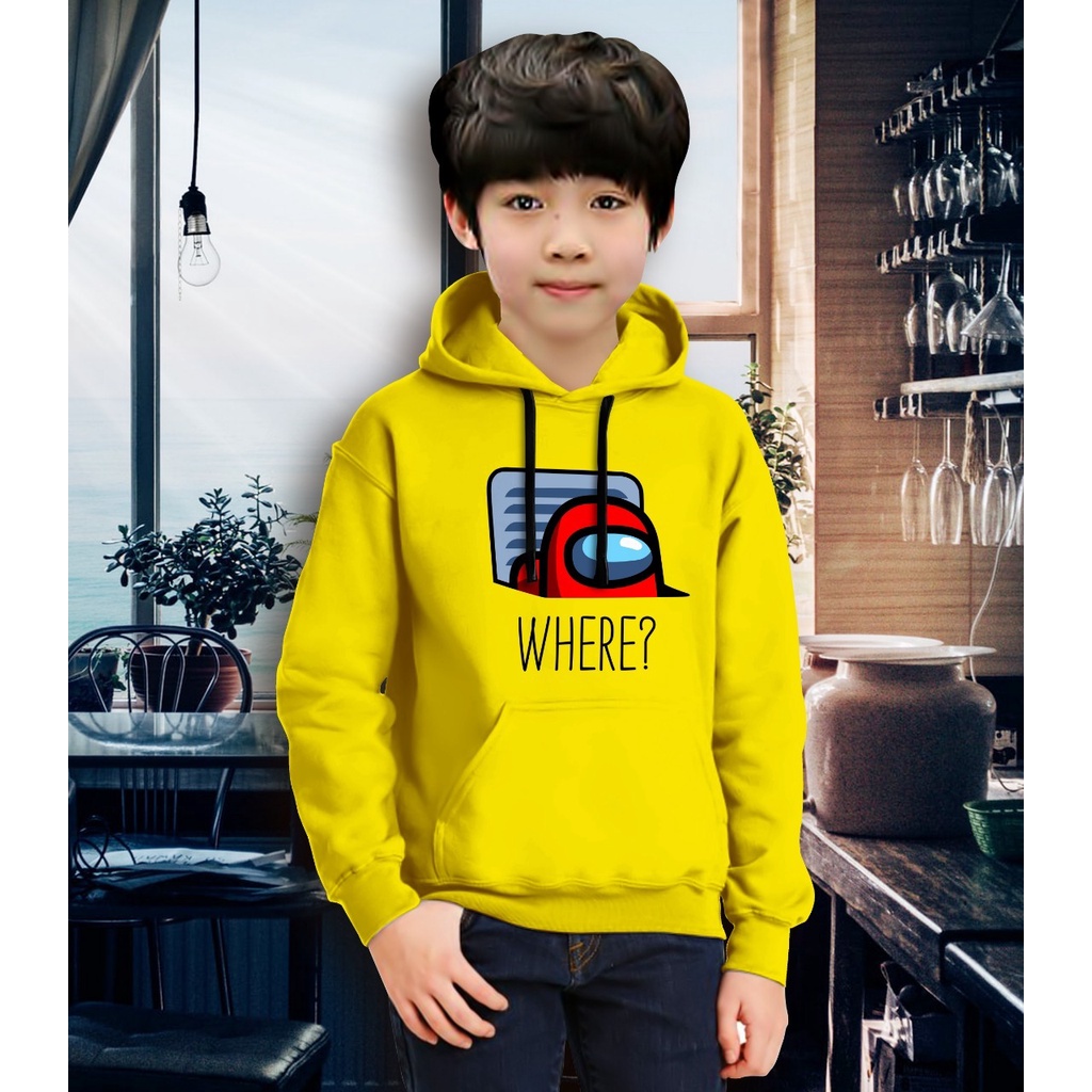 Jaket Anak Laki Laki/Jaket Anak Terbaru/Hoodie Anak Anong Where  Gaming Bahan Fleece Tebal 4-11 TAHUN