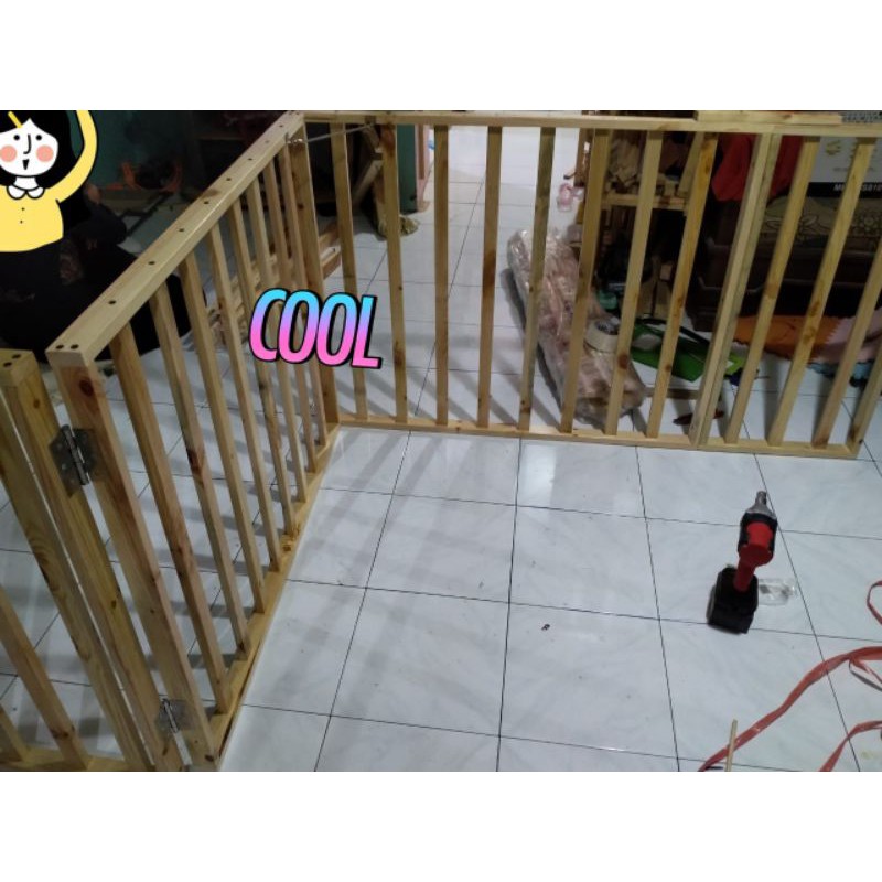 Per meter Pagar anak pagar bayi pagar pembatas bayi pagar kayu pagar hewan pagar pembatas anak