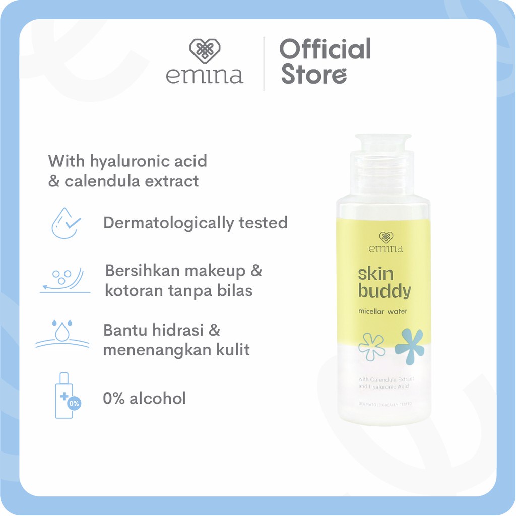 Emina Skin Buddy Micellar Water - Pembersih Wajah Melembabkan BISA COD