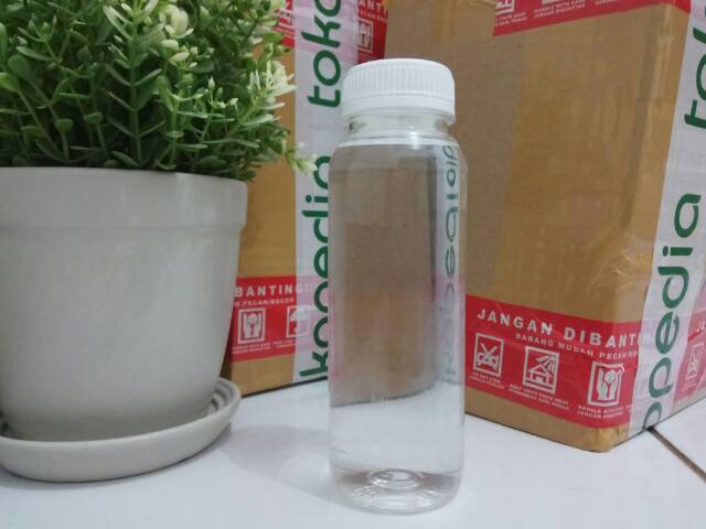 Botol Plastik 250 ml Botol Kale Murah - Botol Minuman. Tutup Wideneck [Grab/Gosend]