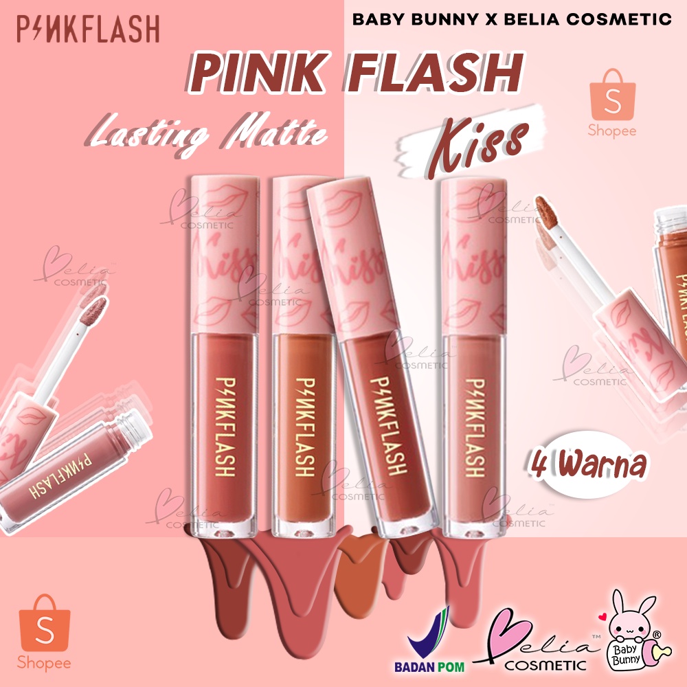 ❤  BELIA ❤ PINKFLASH KISS Lasting Matte Lip Cream OhMyKiss PF-L01 | Pink Flash | Matte | Lip Cream | BPOM