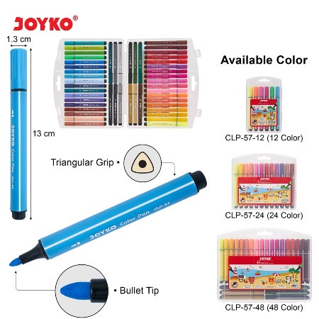 

Gilaa!!! Joyko Color Pen Joyko Clp-57-12 / Spidol 12 Warna Murah