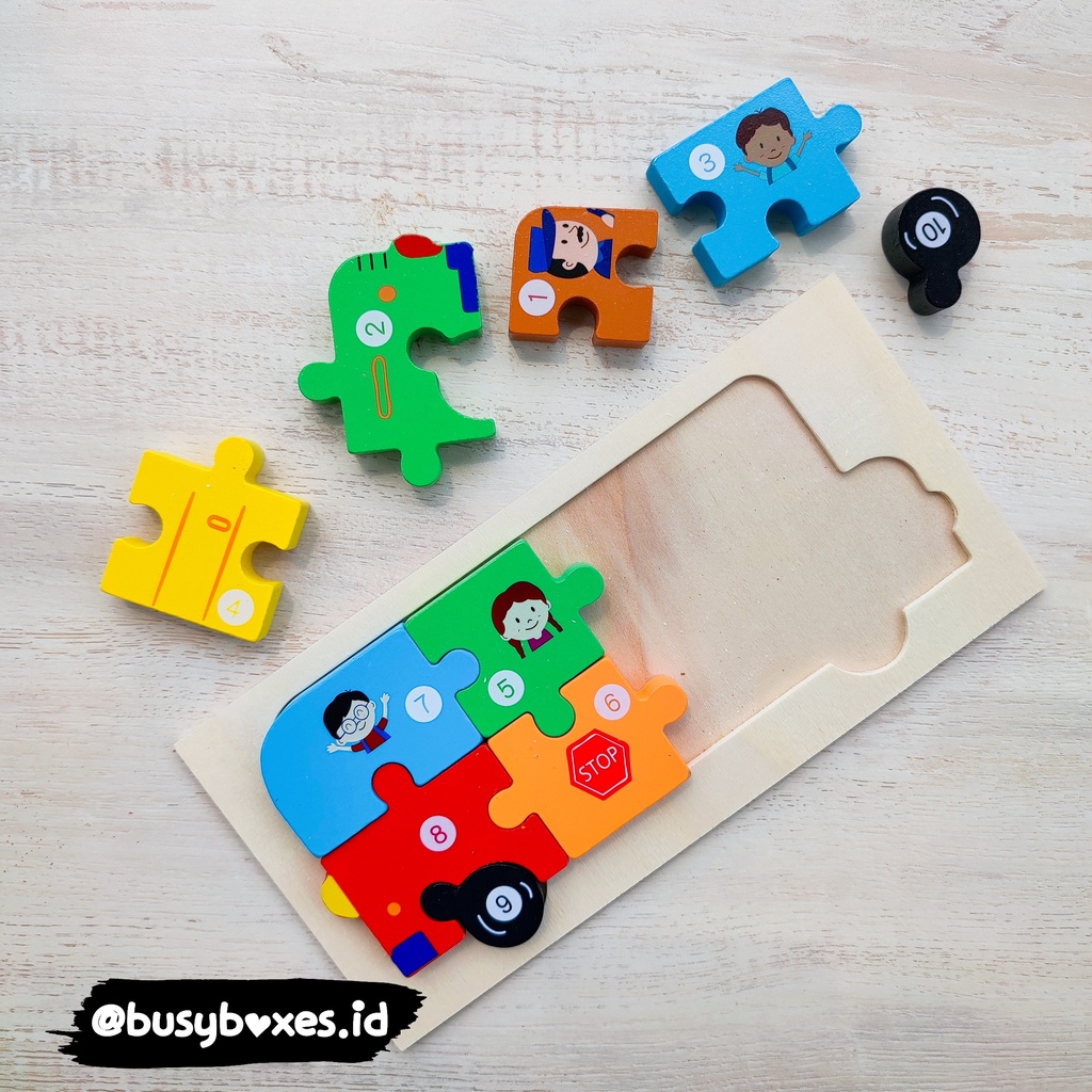 [busyboxes.id] Mainan Edukasi Puzzle 3D bus sekolah school bus