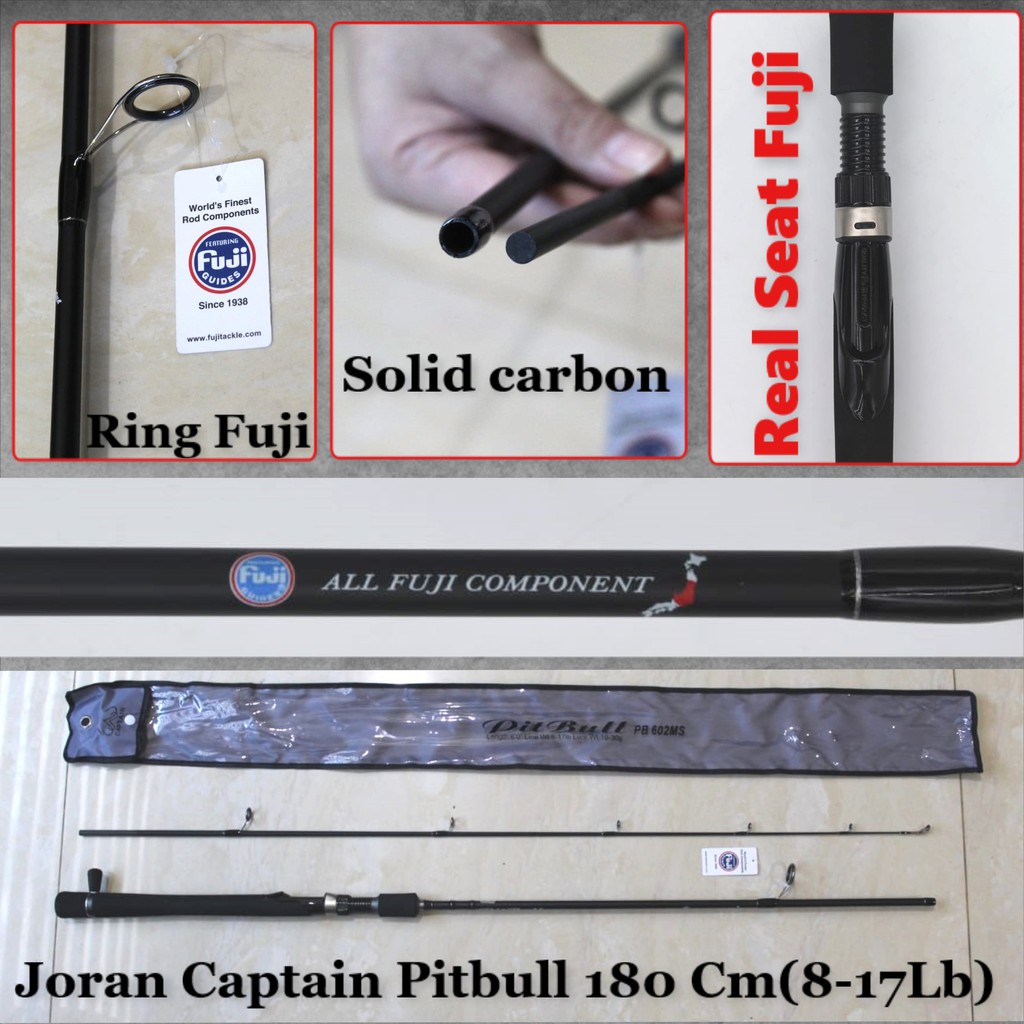 Joran Spinning Solid Carbon Captain PITBULL 180Cm (8-17Lb) Fuji