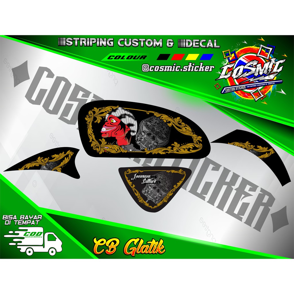 STIKER MOTOR STRIPING DECAL STICKER VARIASI CB CEPOT 10