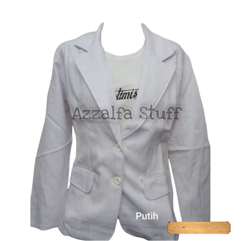 Blazer Putih Formal Kerja Kantor Wanita