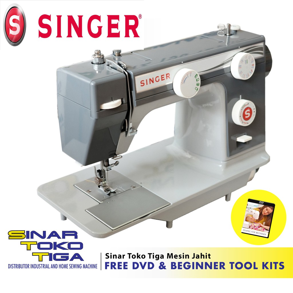 SINGER 984 MESIN JAHIT SEMI PORTABLE FLATBED BODI BESI FULL