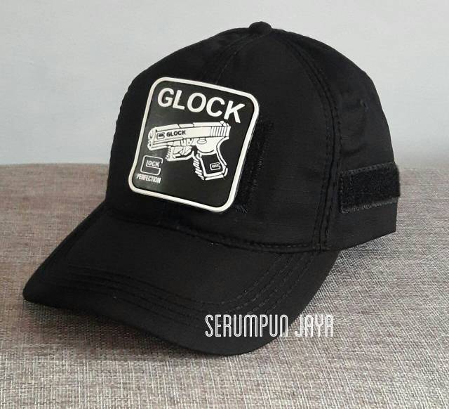 TOPI GLOCK - TOPI GLOCK HITAM VELCRO + PATCH