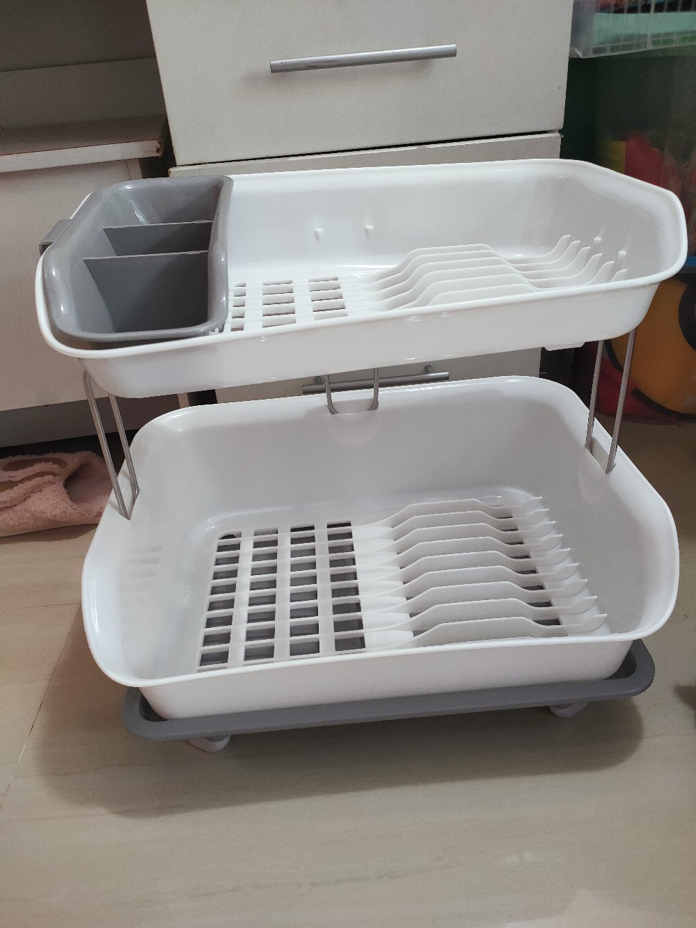 Aphome Rak Piring Rak Dapur Penyimpanan Piring Gelas Rak Alat Makan + Free Tempat Sendok