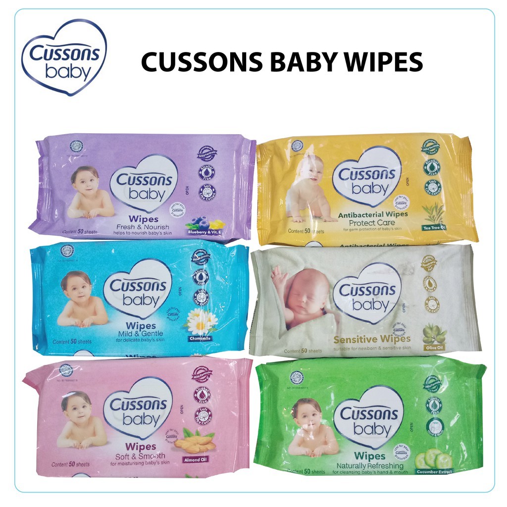 Tisu Basah Cussons Baby Wipes 45s / Tissue Tisu Basah Cusson Baby Wipes